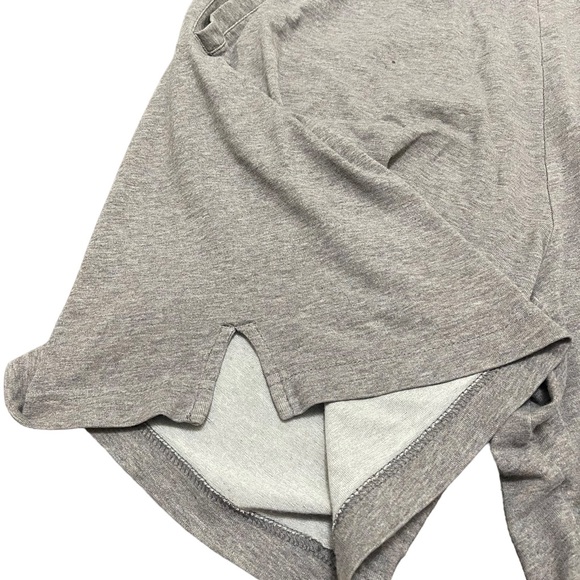Nike Dri Fit Grey Athletic Running Shorts Large Embroidered Pockets Drawstring - Picture 4 of 8